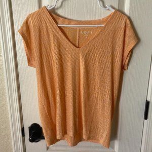 Loft Shirt | Orange and White Stripes | Size Small